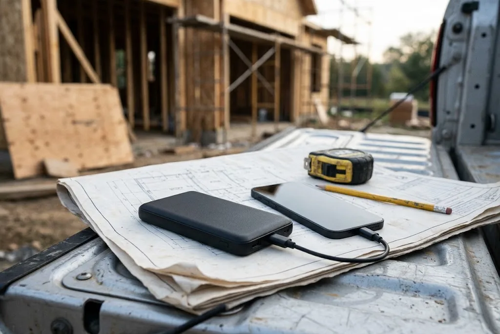Phone Battery Pack: Pocket Power for the Jobsite and the Road — illustration